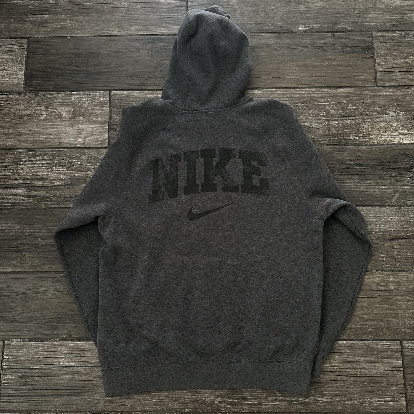 Y2K NIKE FOOTBALL PULLOVER GREY WORKOUT HOODIE SWEATSHIRT SZ M CENTER SWOOSH Yesterday's Fits Clothing Fashion Vintage Streetwear Fashion Item