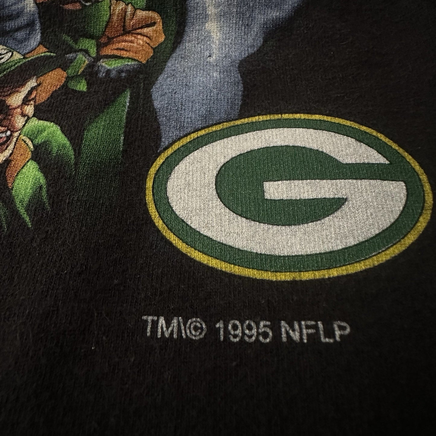 VTG 1995 SALEM GREEN BAY PACKERS CHEESEHEADS CHARACTER T-SHIRT BLACK SZ XL Yesterday's Fits Clothing Fashion Vintage Streetwear Fashion Item