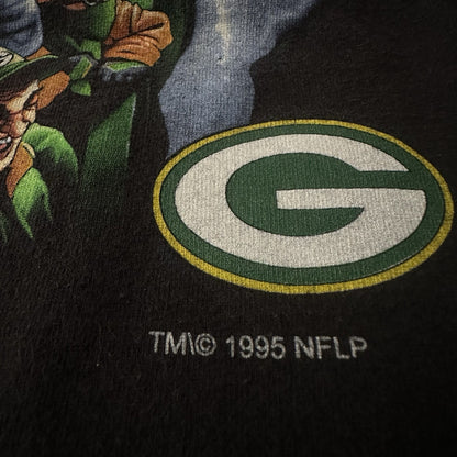 VTG 1995 SALEM GREEN BAY PACKERS CHEESEHEADS CHARACTER T-SHIRT BLACK SZ XL Yesterday's Fits Clothing Fashion Vintage Streetwear Fashion Item