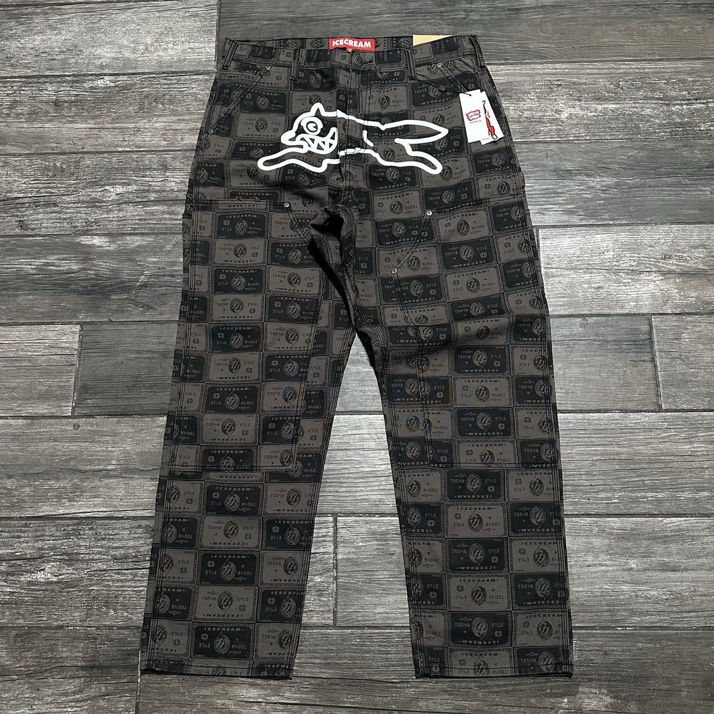 NWT $205 ICECREAM CHARGE DOUBLE KNEE ALL OVER PRINT CARPENTER PANTS 34x32 AOP Yesterday's Fits Clothing Fashion Vintage Streetwear Fashion Item