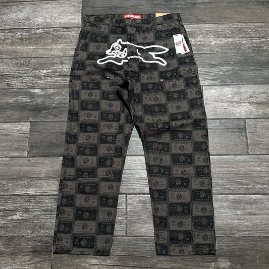 NWT $205 ICECREAM CHARGE DOUBLE KNEE ALL OVER PRINT CARPENTER PANTS 34x32 AOP Yesterday's Fits Clothing Fashion Vintage Streetwear Fashion Item