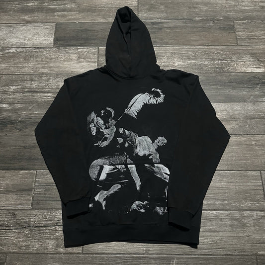 CONTROLLED SUBSTANCE BLACK PULLOVER COWBOY HOODIE SWEATSHIRT SZ L SKULL RODEO Yesterday's Fits Clothing Fashion Vintage Streetwear Fashion Item