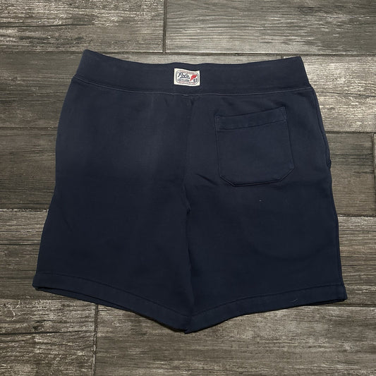 NWT POLO RALPH LAUREN P-WING ATHL DEV 67 BLUE YELLOW ATHLETIC SWEAT SHORTS SZ M Yesterday's Fits Clothing Fashion Vintage Streetwear Fashion Item