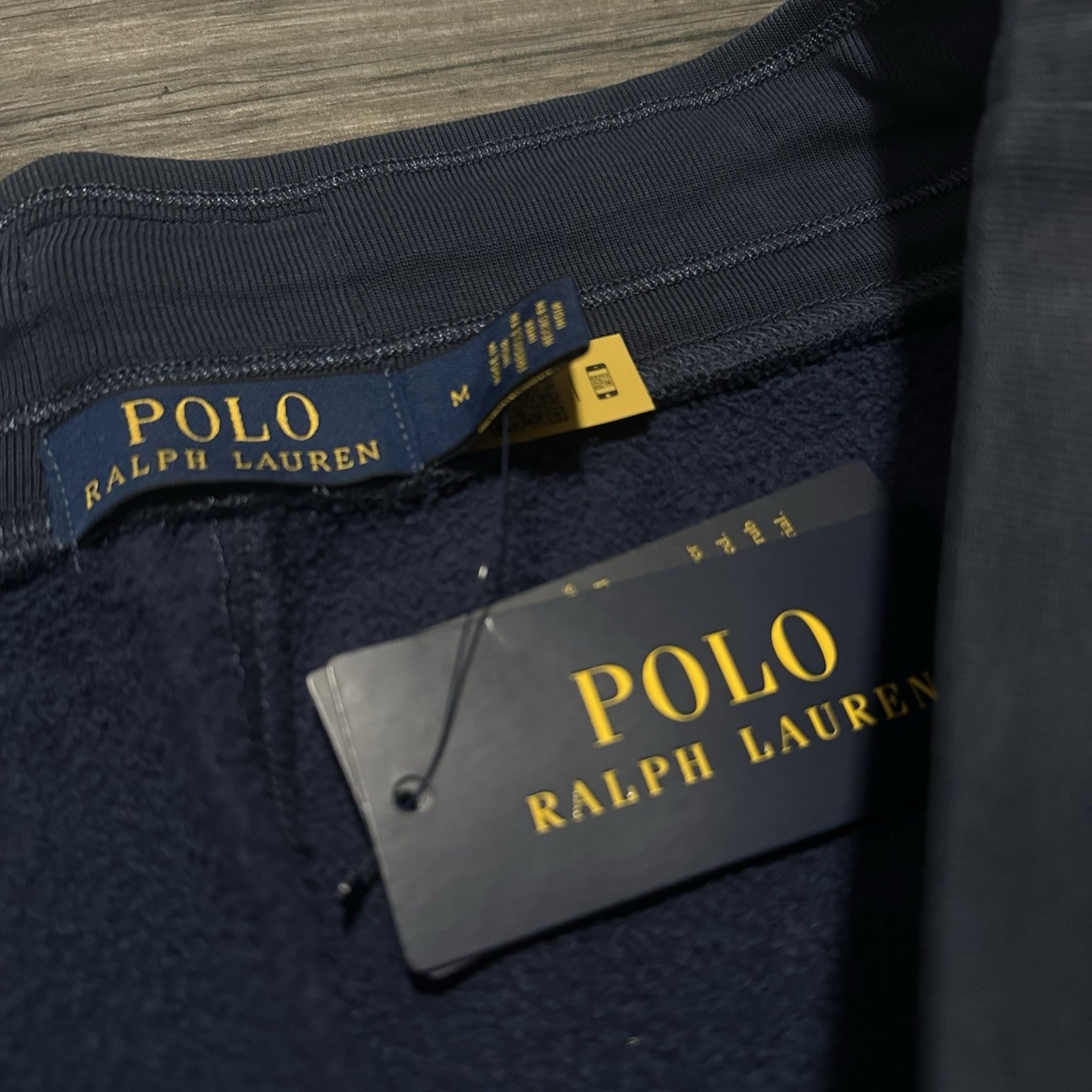 NWT POLO RALPH LAUREN P-WING ATHL DEV 67 BLUE YELLOW ATHLETIC SWEAT SHORTS SZ M Yesterday's Fits Clothing Fashion Vintage Streetwear Fashion Item