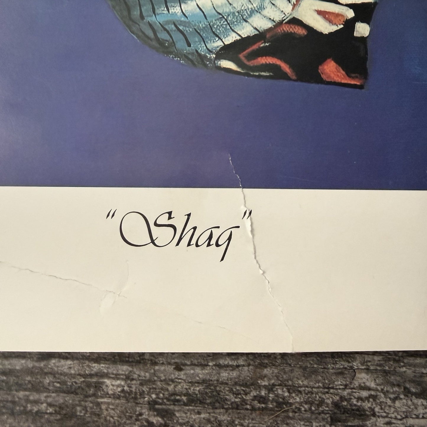 VTG '92 ORLANDO MAGIC SHAQUILLE O'NEAL ANGELO MARINO SIGNED LITHO POSTER /50 PO1 Yesterday's Fits Clothing Fashion Vintage Streetwear Fashion Item
