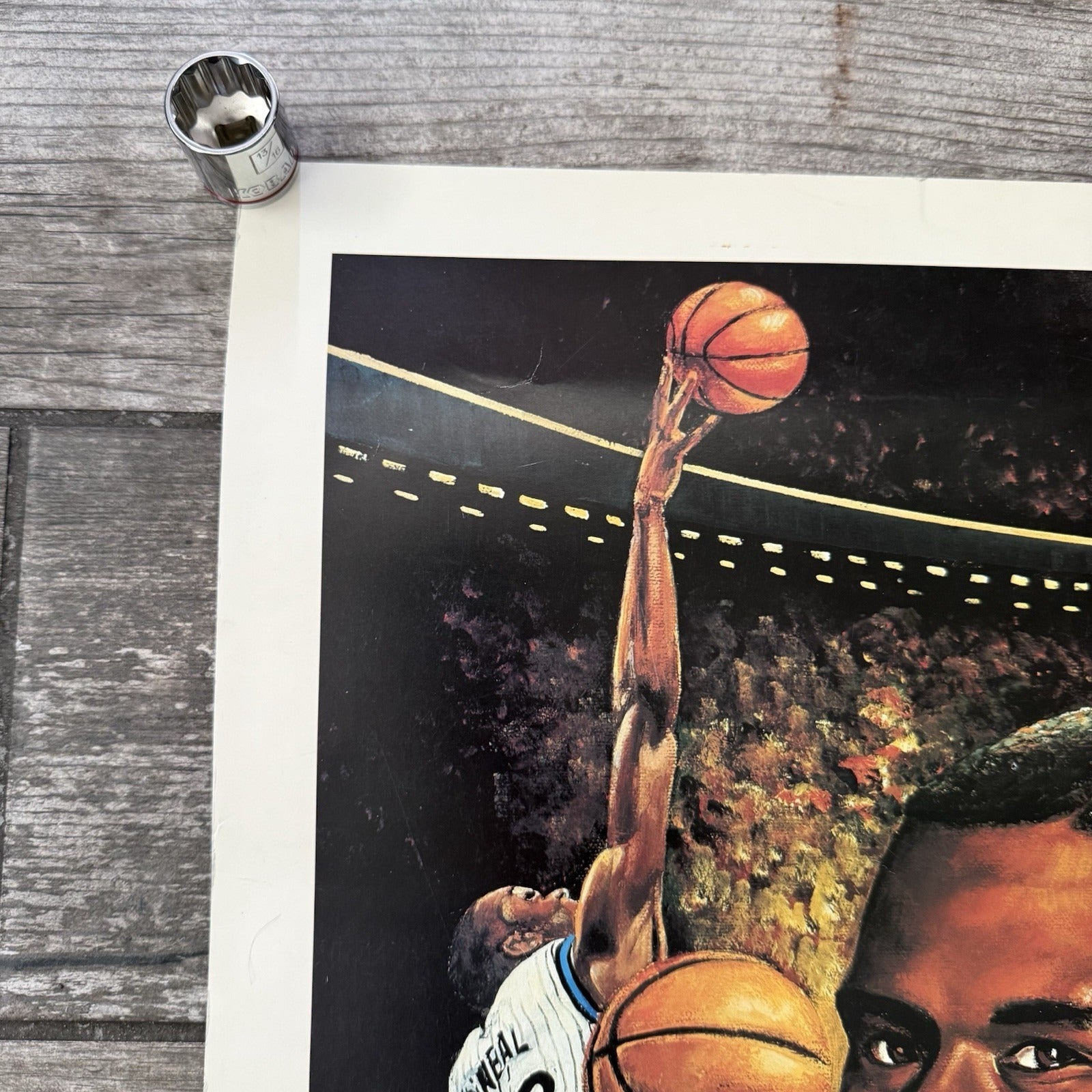 VTG '92 ORLANDO MAGIC SHAQUILLE O'NEAL ANGELO MARINO SIGNED LITHO POSTER /50 PO1 Yesterday's Fits Clothing Fashion Vintage Streetwear Fashion Item