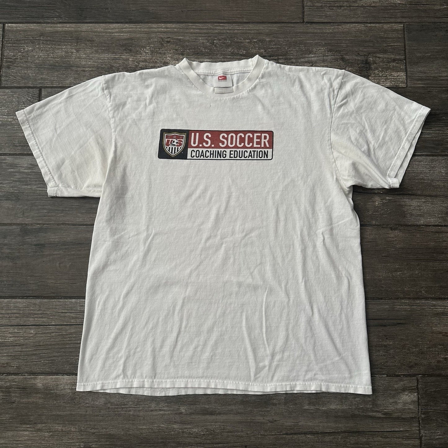 VTG 1998 USA SOCCER COACHING EDUCATION WHITE T-SHIRT US NATIONAL TEAM SZ L Yesterday's Fits Clothing Fashion Vintage Streetwear Fashion Item