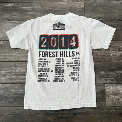 2014 J COLE FOREST HILLS DR TOUR WHITE CONCERT T-SHIRT TEE SZ M DREAMVILLE Yesterday's Fits Clothing Fashion Vintage Streetwear Fashion Item