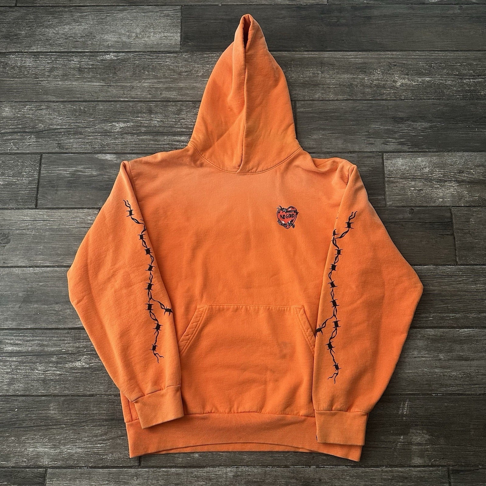 NWT WARREN LOTAS YARD LOVE NO GOOD ORANGE HEAVY SKULL HOODIE SWEATSHIRT SZ XXL Warren Lotas Clothing Fashion Vintage Streetwear Fashion Item