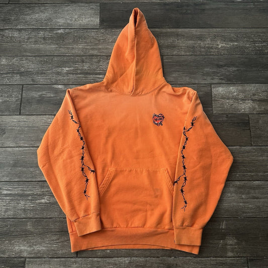 NWT WARREN LOTAS YARD LOVE NO GOOD ORANGE HEAVY SKULL HOODIE SWEATSHIRT SZ XXL Warren Lotas Clothing Fashion Vintage Streetwear Fashion Item
