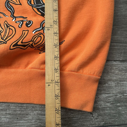 NWT WARREN LOTAS YARD LOVE NO GOOD ORANGE HEAVY SKULL HOODIE SWEATSHIRT SZ XXL Warren Lotas Clothing Fashion Vintage Streetwear Fashion Item