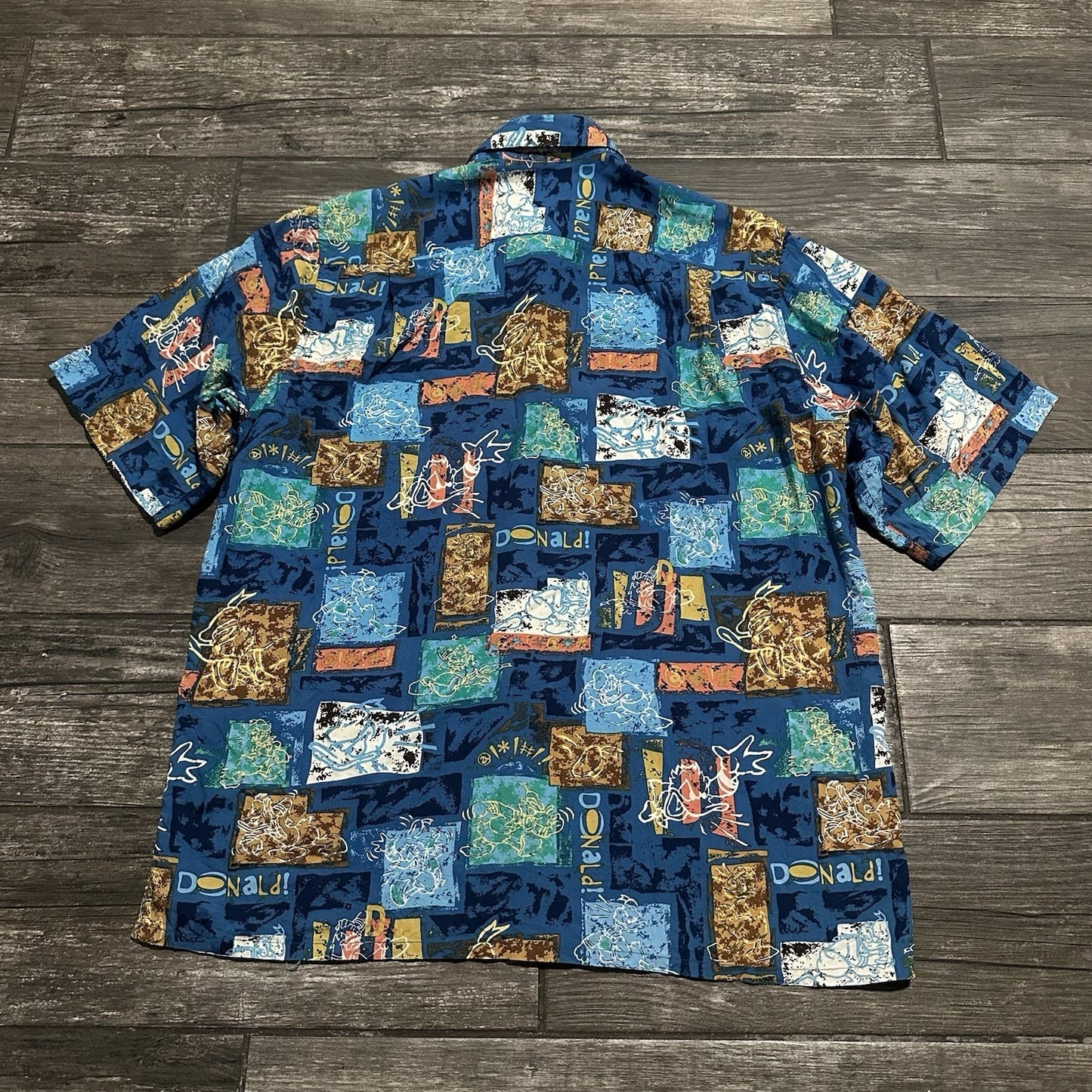 REYN SPOONER DISNEY MICKEY MOUSE BUTTON UP HAWAIIAN SHIRT BLUE SZ M 100% RAYON Yesterday's Fits Clothing Fashion Vintage Streetwear Fashion Item