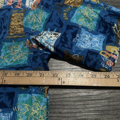 REYN SPOONER DISNEY MICKEY MOUSE BUTTON UP HAWAIIAN SHIRT BLUE SZ M 100% RAYON Yesterday's Fits Clothing Fashion Vintage Streetwear Fashion Item