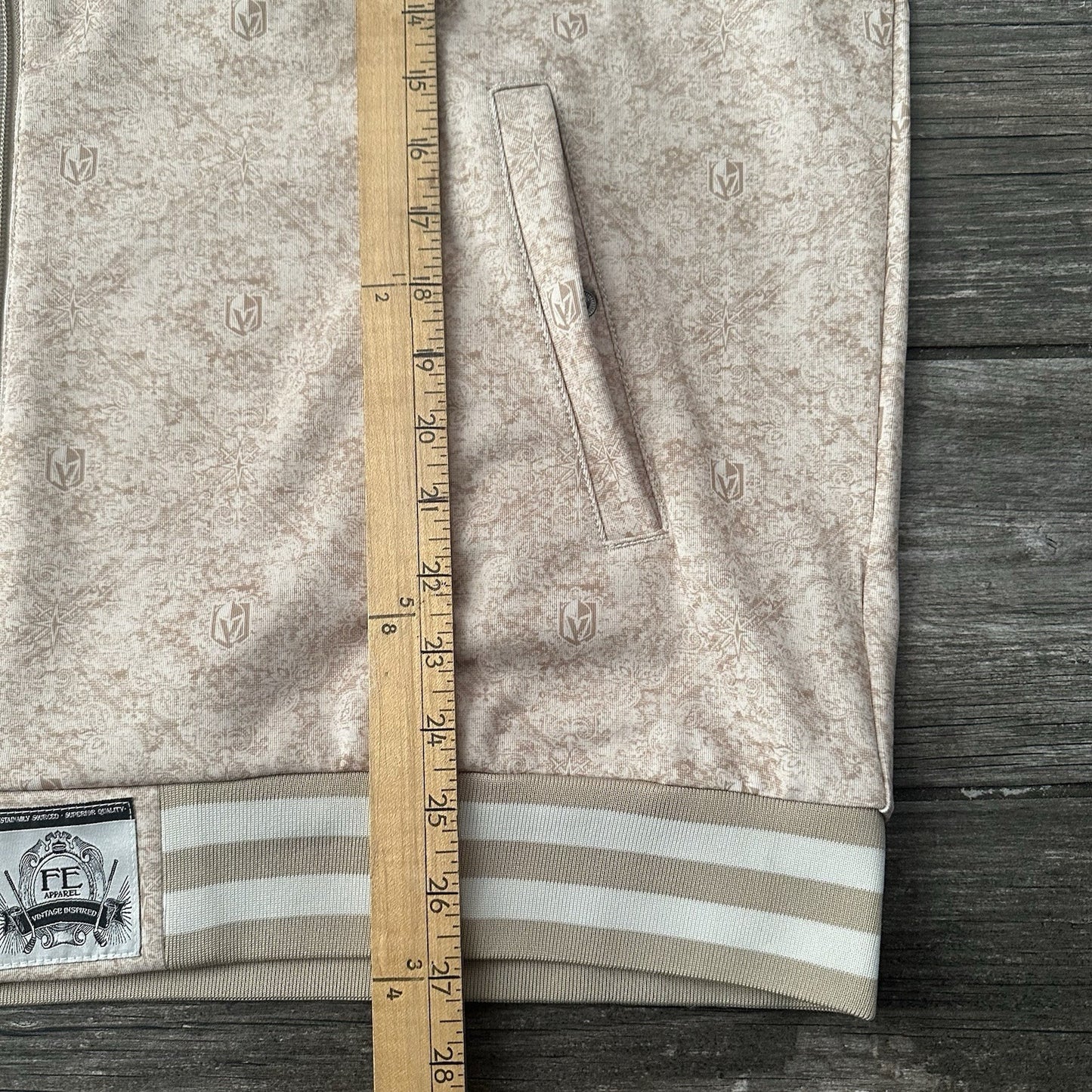 NHL LAS VEGAS GOLDEN KNIGHTS AOP ALL OVER PRINT GOLD TRACK JACKET HOCKEY SZ XL Yesterday's Fits Clothing Fashion Vintage Streetwear Fashion Item
