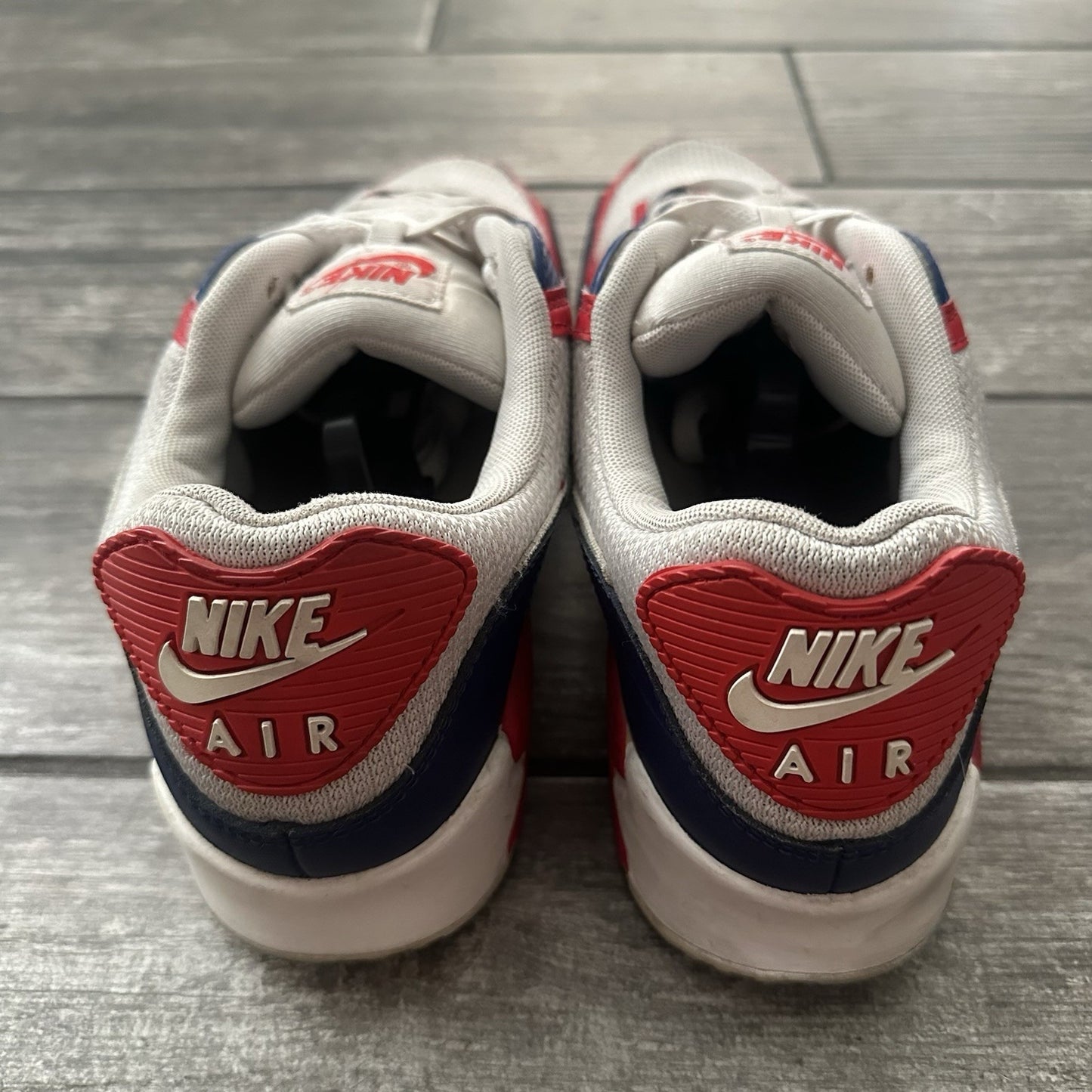 NIKE AIR MAX 90 CW5456-100 USA 2020 WHITE RED BLUE SZ 11.5 SNEAKERS NO BOX Yesterday's Fits Clothing Fashion Vintage Streetwear Fashion Item