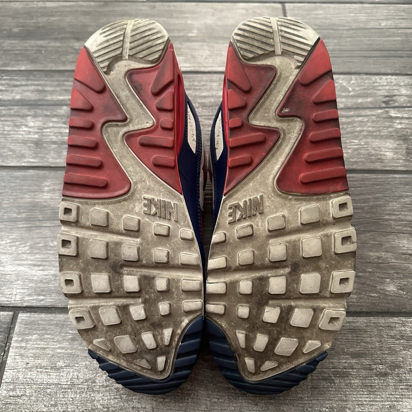 NIKE AIR MAX 90 CW5456-100 USA 2020 WHITE RED BLUE SZ 11.5 SNEAKERS NO BOX Yesterday's Fits Clothing Fashion Vintage Streetwear Fashion Item