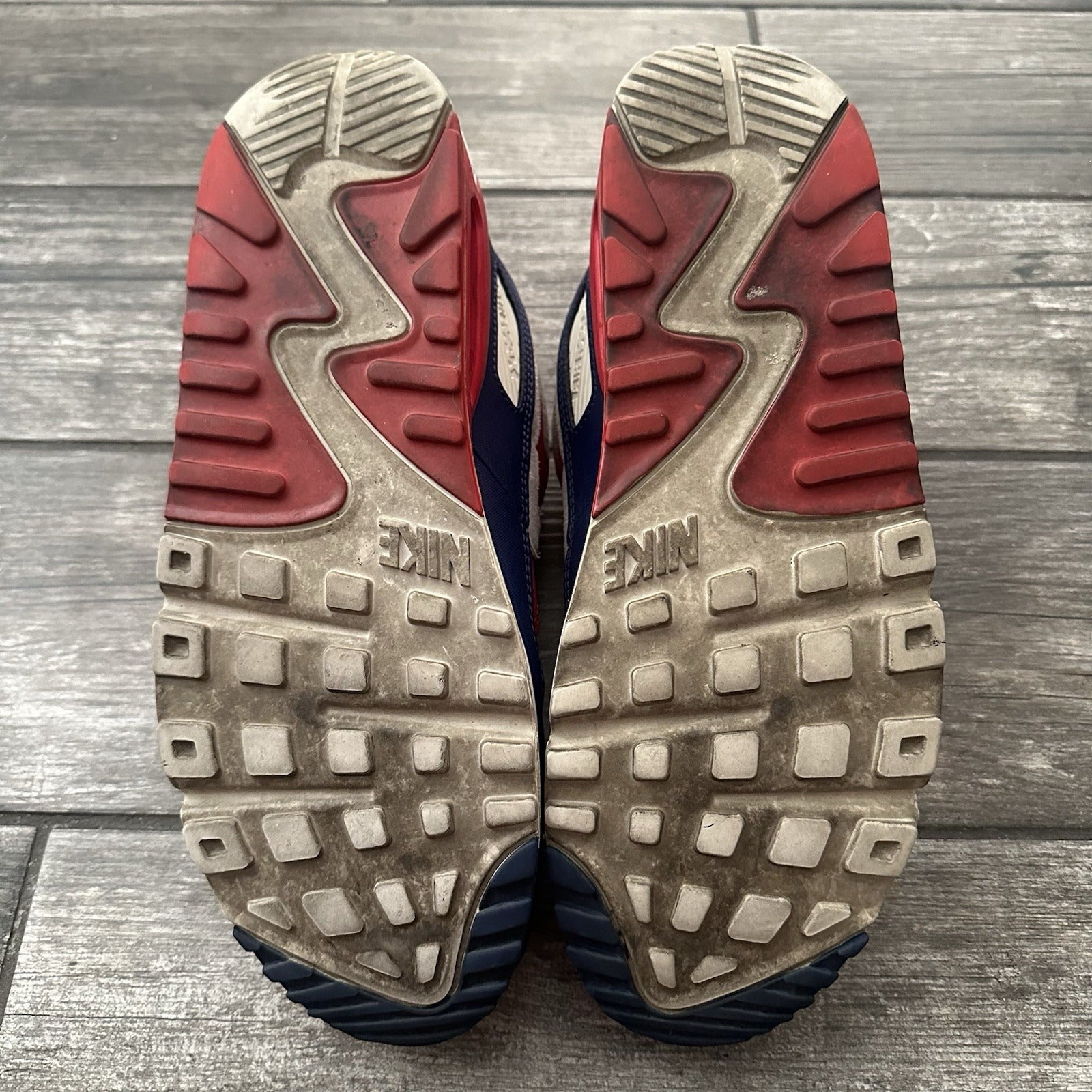 NIKE AIR MAX 90 CW5456-100 USA 2020 WHITE RED BLUE SZ 11.5 SNEAKERS NO BOX Yesterday's Fits Clothing Fashion Vintage Streetwear Fashion Item