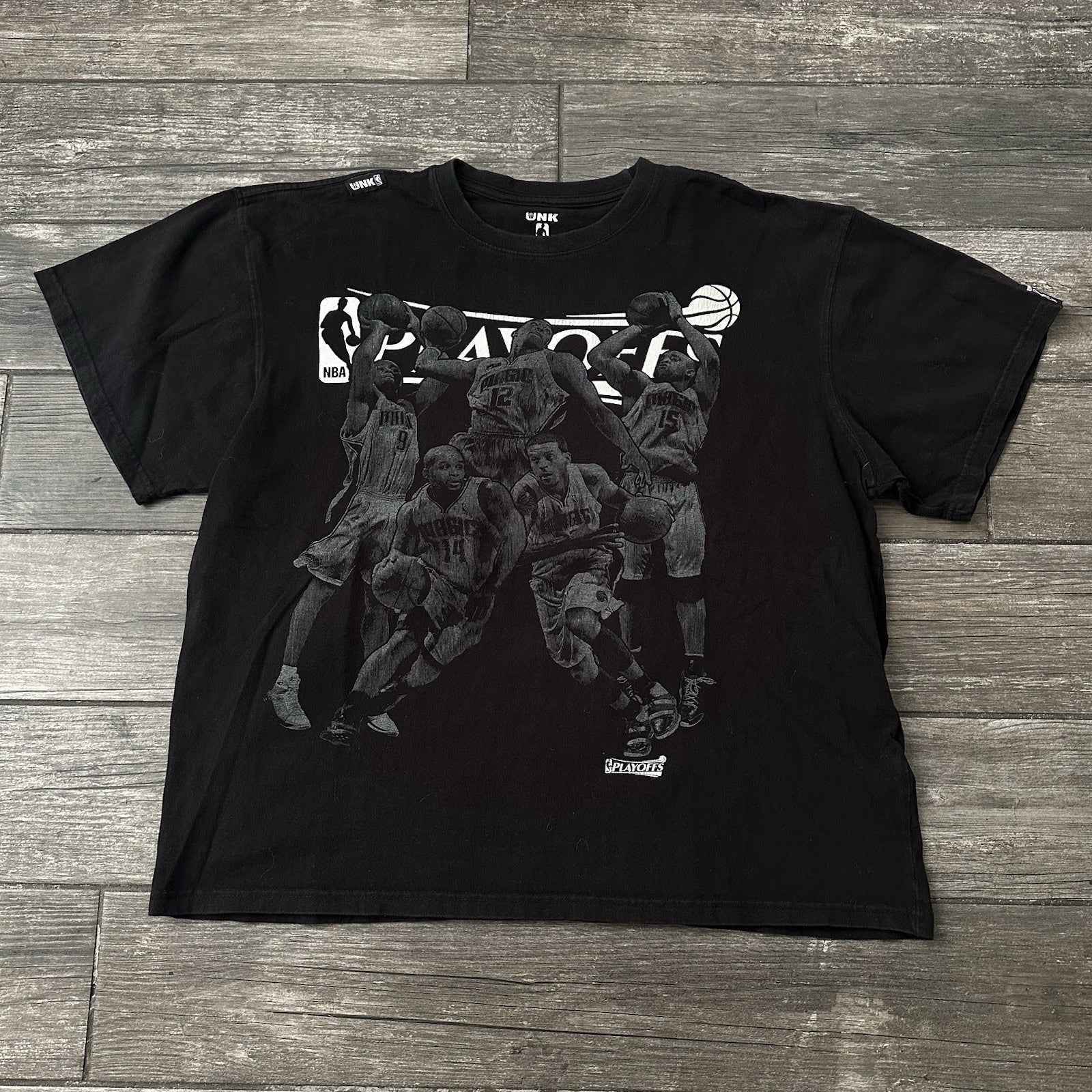 2009-10 ORLANDO MAGIC NBA PLAYOFFS ROSTER T-SHIRT BLACK XXL HOWARD NELSON BARNES Yesterday's Fits Clothing Fashion Vintage Streetwear Fashion Item