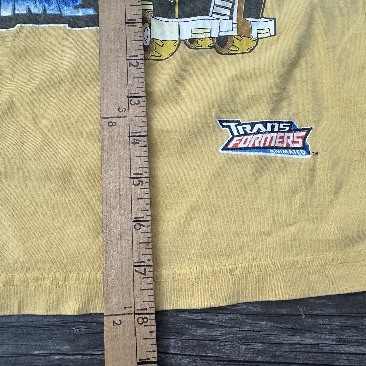 VTG TRANSFORMERS ANIMATED YELLOW YOUTH T-SHIRT SZ S SMALL OPTIMUS PRIME Yesterday's Fits Clothing Fashion Vintage Streetwear Fashion Item