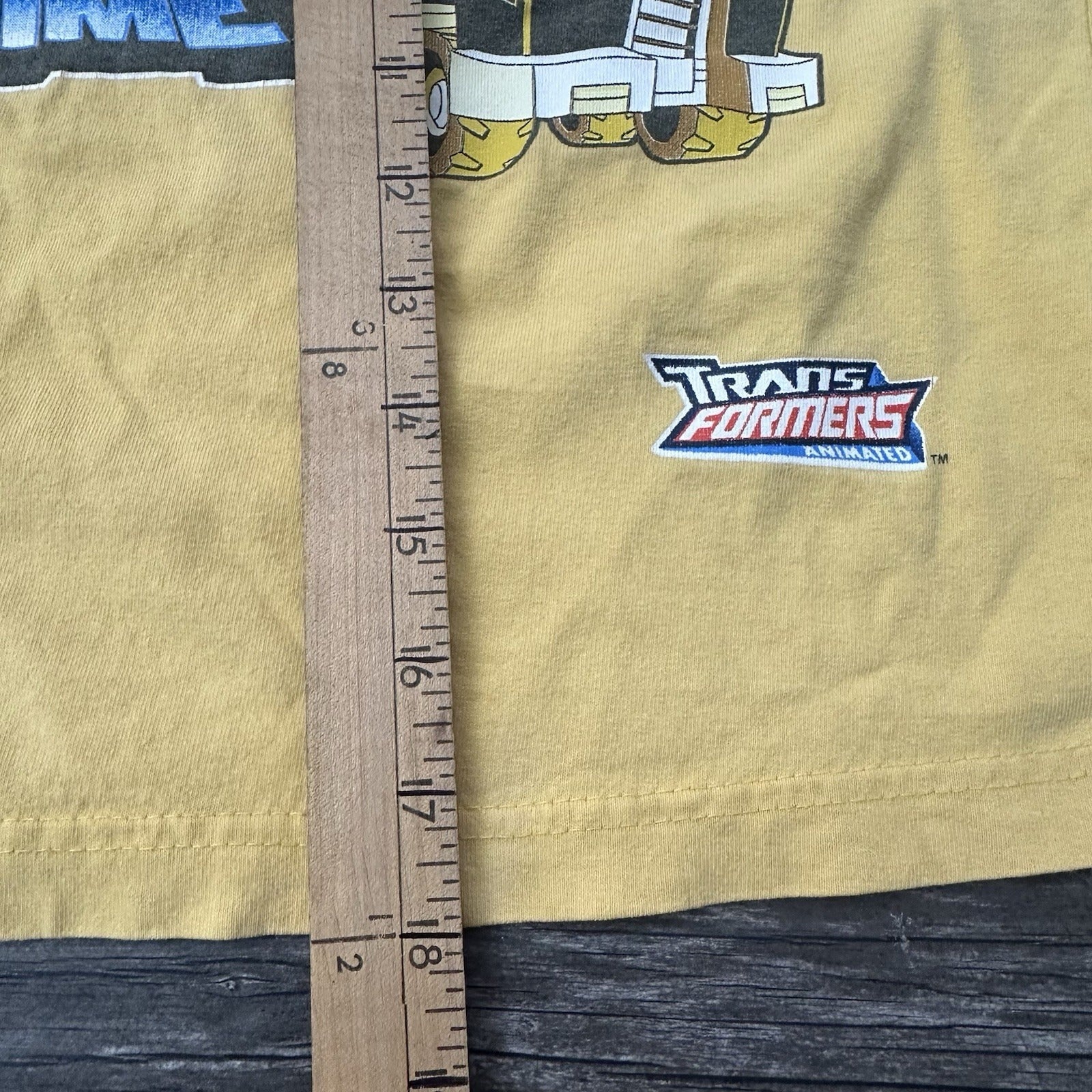 VTG TRANSFORMERS ANIMATED YELLOW YOUTH T-SHIRT SZ S SMALL OPTIMUS PRIME Yesterday's Fits Clothing Fashion Vintage Streetwear Fashion Item