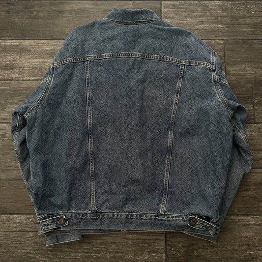 VTG LEVI'S FLANNEL LINED BLUE DENIM TRUCKER JACKET COAT 70614 0389 SZ XL Levi's Clothing Fashion Vintage Streetwear Fashion Item
