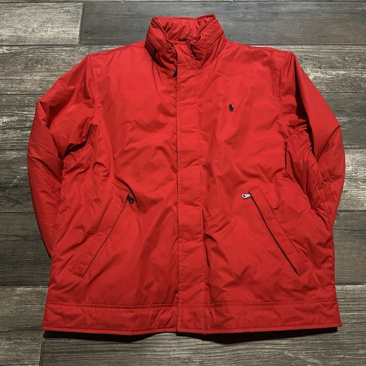 VTG POLO RALPH LAUREN NANO PUFF RED HIDDEN HOOD NYLON JACKET SZ L Yesterday's Fits Clothing Fashion Vintage Streetwear Fashion Item
