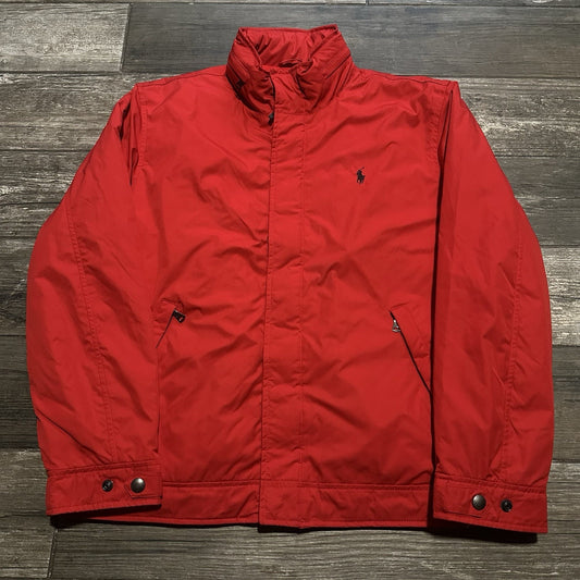 VTG POLO RALPH LAUREN NANO PUFF RED HIDDEN HOOD NYLON JACKET SZ L Yesterday's Fits Clothing Fashion Vintage Streetwear Fashion Item