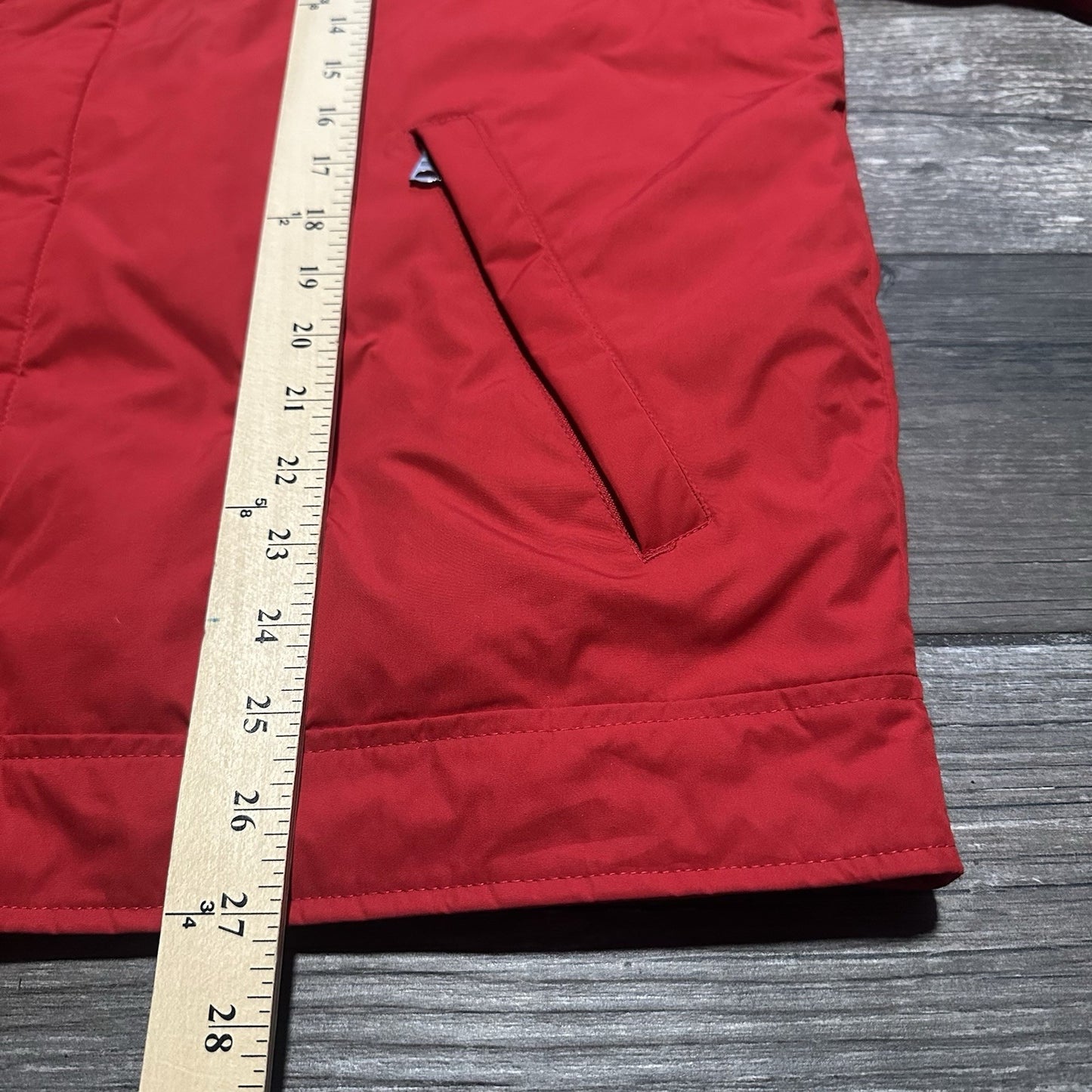 VTG POLO RALPH LAUREN NANO PUFF RED HIDDEN HOOD NYLON JACKET SZ L Yesterday's Fits Clothing Fashion Vintage Streetwear Fashion Item