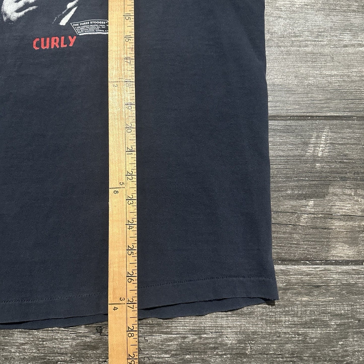 VTG 1988 THE THREE STOOGES FADED GRAPHIC T-SHIRT SZ XL LARRY CURLY MOE Yesterday's Fits Clothing Fashion Vintage Streetwear Fashion Item