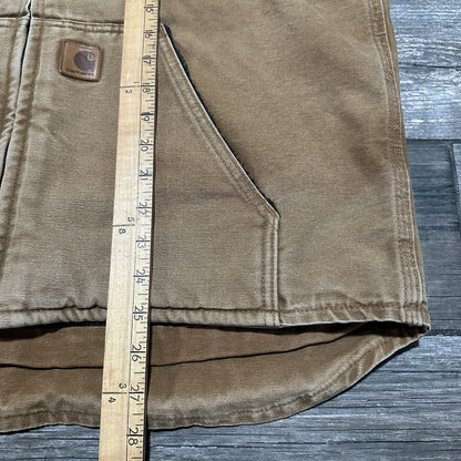 CARHARTT SANDSTONE CANVAS SHERPA LINED WORKVEST SLEEVELESS JACKET SZ L V33-211 Yesterday's Fits Clothing Fashion Vintage Streetwear Fashion Item