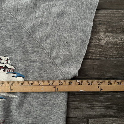 VTG 80'S PEANUTS 'WHERE'S THE CHICKS?' WOODSTOCK SKIING GREY SWEATSHIRT SZ 2XL Yesterday's Fits Clothing Fashion Vintage Streetwear Fashion Item