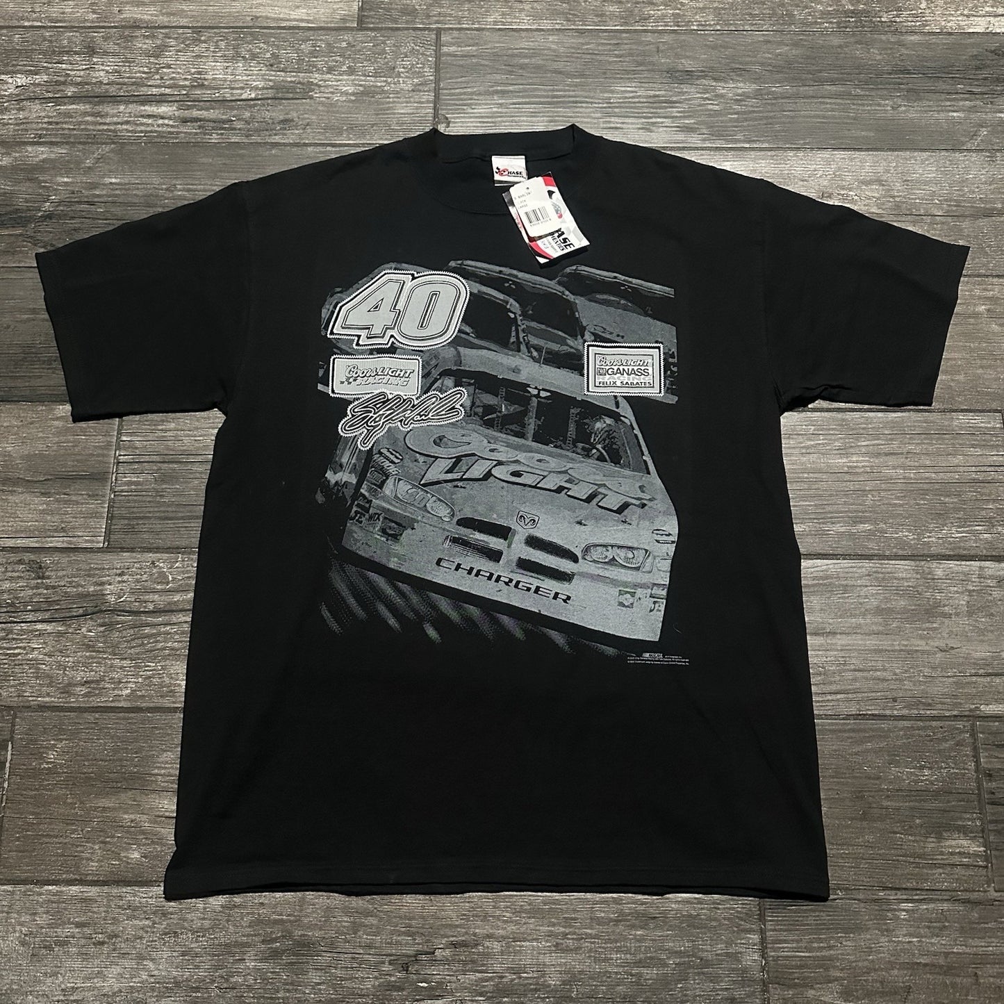 NWT NASCAR STERLING MARLIN RACECAR RACING BLACK T-SHIRT SZ L SHORT SLEEVE Yesterday's Fits Clothing Fashion Vintage Streetwear Fashion Item