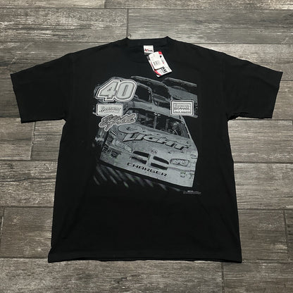 NWT NASCAR STERLING MARLIN RACECAR RACING BLACK T-SHIRT SZ L SHORT SLEEVE Yesterday's Fits Clothing Fashion Vintage Streetwear Fashion Item