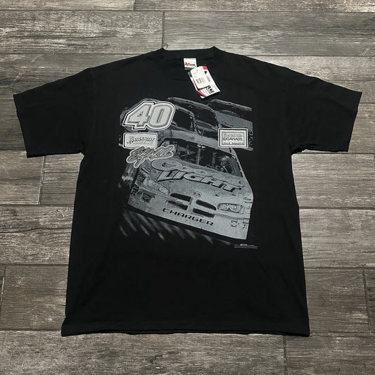 NWT NASCAR STERLING MARLIN RACECAR RACING BLACK T-SHIRT SZ L SHORT SLEEVE Yesterday's Fits Clothing Fashion Vintage Streetwear Fashion Item
