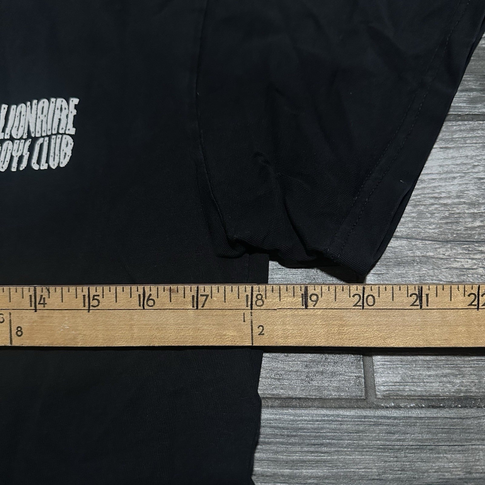BBC BILLIONIARE BOYS CLUB BLACK DISTRESSED MULTI-LOGO T-SHIRT FADED TEE SZ M Yesterday's Fits Clothing Fashion Vintage Streetwear Fashion Item