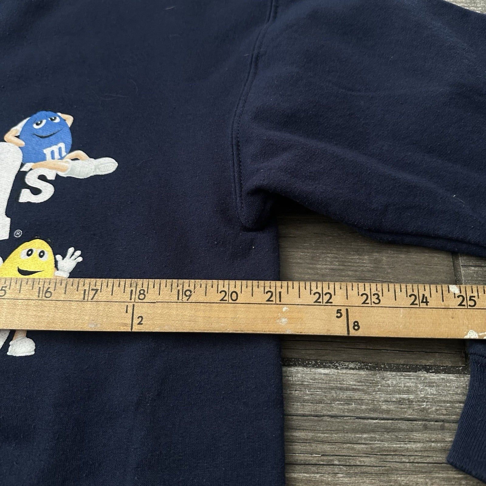 VTG 90s M&M WORLD LAS VEGAS CHARACTER CREWNECK SWEATSHIRT SZ M BLUE Yesterday's Fits Clothing Fashion Vintage Streetwear Fashion Item