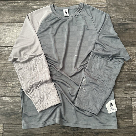 NIKE A COLD WALL ACW GREY JERSEY LONG SLEEVE AQ0431-065 DUAL TONE CONCRETE SZ M Yesterday's Fits Clothing Fashion Vintage Streetwear Fashion Item