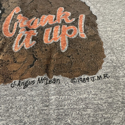 VTG 80s JEEP 4X4 PROMO HEATHER GRAY T-SHIRT CRANK IT UP THE HILL GRAPHIC FITS S Yesterday's Fits Clothing Fashion Vintage Streetwear Fashion Item