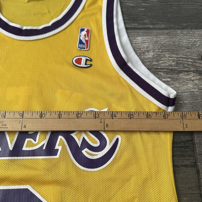VTG CHAMPION LOS ANGELES LAKERS NICK VAN EXEL YELLOW BASKETBALL JERSEY SZ S 36 Yesterday's Fits Clothing Fashion Vintage Streetwear Fashion Item