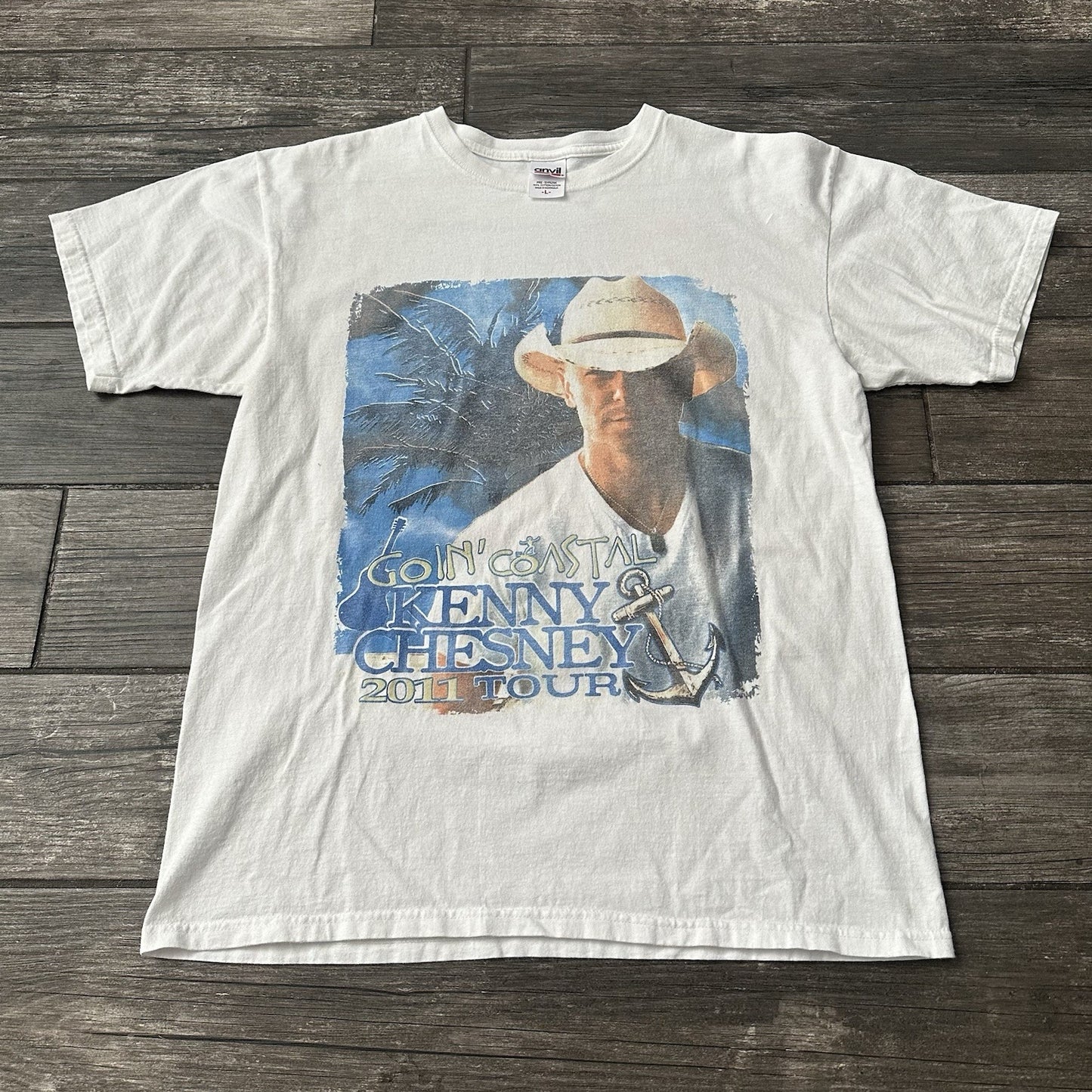 2011 KENNY CHESNEY GOIN COASTAL COUNTRY MUSIC TOUR T-SHIRT SZ L ZAC BROWN Yesterday's Fits Clothing Fashion Vintage Streetwear Fashion Item
