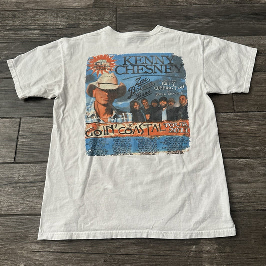 2011 KENNY CHESNEY GOIN COASTAL COUNTRY MUSIC TOUR T-SHIRT SZ L ZAC BROWN Yesterday's Fits Clothing Fashion Vintage Streetwear Fashion Item