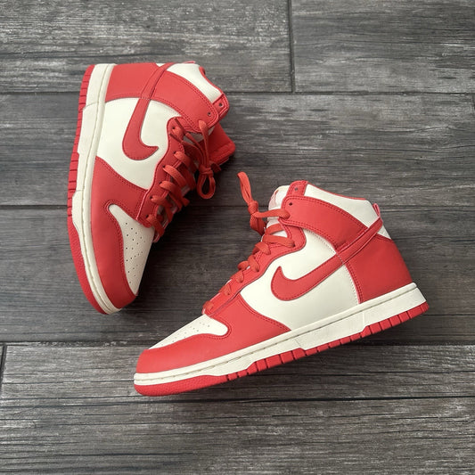 NIKE DUNK HI NEXT NATURE LIGHT CRIMSON COCNUT MILK FV5960-102 WMNS SZ 10 NO BOX Yesterday's Fits Clothing Fashion Vintage Streetwear Fashion Item