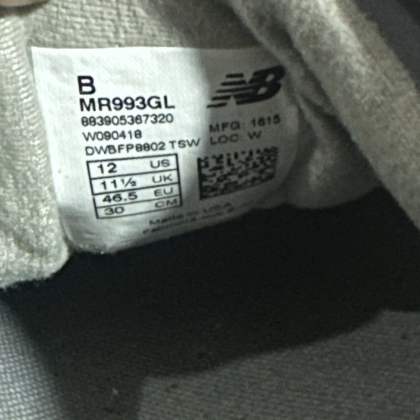 NEW BALANCE 993 GREY MR993GL ATHLETIC SHOES SZ 12 NO BOX SNEAKERS Yesterday's Fits Clothing Fashion Vintage Streetwear Fashion Item