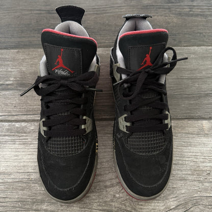 2012 AIR JORDAN 4 AJR 'BRED' BLACK CEMENT RED RETRO 408452-089 SZ 5Y NO BOX Yesterday's Fits Clothing Fashion Vintage Streetwear Fashion Item
