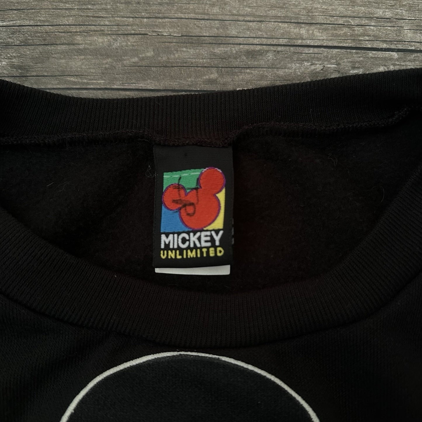 VTG DISNEY MICKEY MOUSE UNLIMITED BLACK PULLOVER SWEATSHIRT STARS SZ 3XL Yesterday's Fits Clothing Fashion Vintage Streetwear Fashion Item