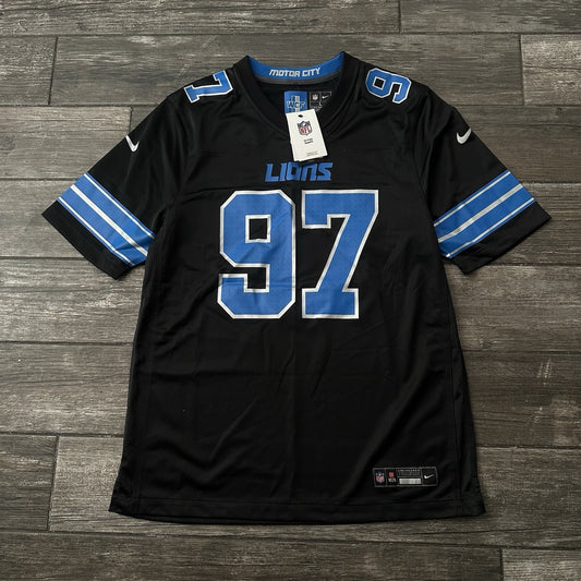 NWT $130 NIKE DETROIT LIONS AIDEN HUTCHINSON FOOTBALL JERSEY MOTOR CITY SZ L Yesterday's Fits Clothing Fashion Vintage Streetwear Fashion Item