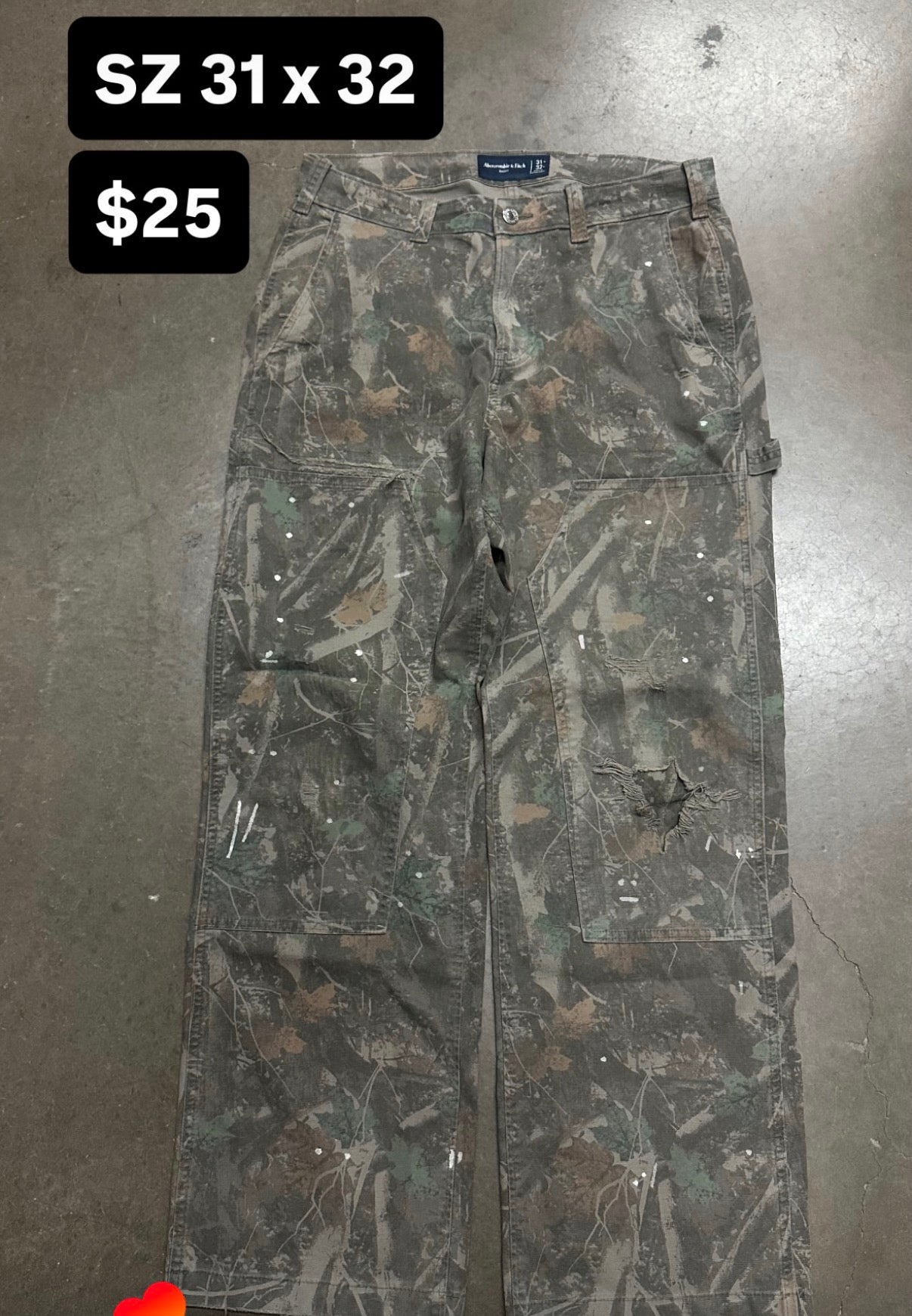 Abercrombie & Fitch Camo Pants SZ 31x32 Story Sale Yesterday's Fits Clothing Fashion Vintage Streetwear Fashion Item