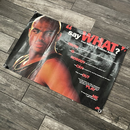 VTG 1992 NIKE CHARLES BARKLEY SAY WHAT BASKETBALL PROMO POSTER PHOENIX SUNS PO8 Yesterday's Fits Clothing Fashion Vintage Streetwear Fashion Item