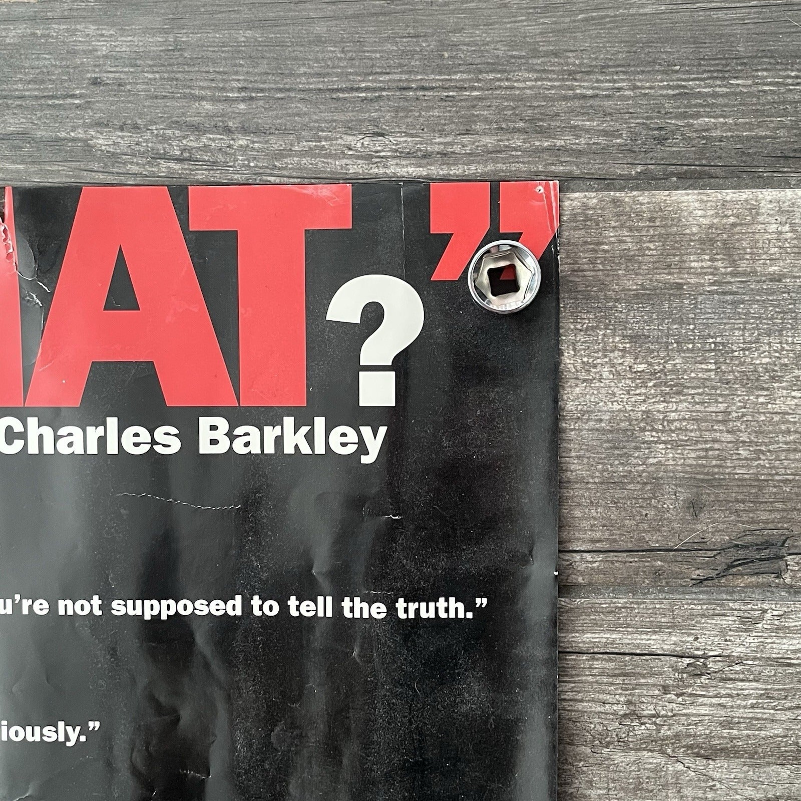 VTG 1992 NIKE CHARLES BARKLEY SAY WHAT BASKETBALL PROMO POSTER PHOENIX SUNS PO8 Yesterday's Fits Clothing Fashion Vintage Streetwear Fashion Item
