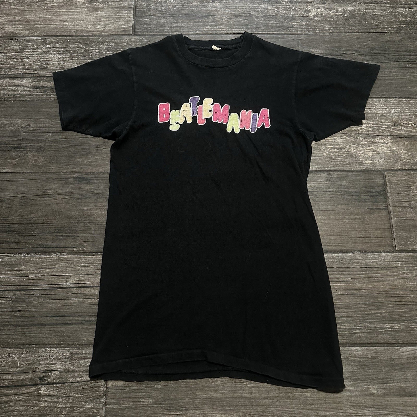 VTG 70s THE BEATLES BEATLEMANIA BLACK BROADWAY MUSICAL PROMO T-SHIRT SZ S MUSIC Yesterday's Fits Clothing Fashion Vintage Streetwear Fashion Item